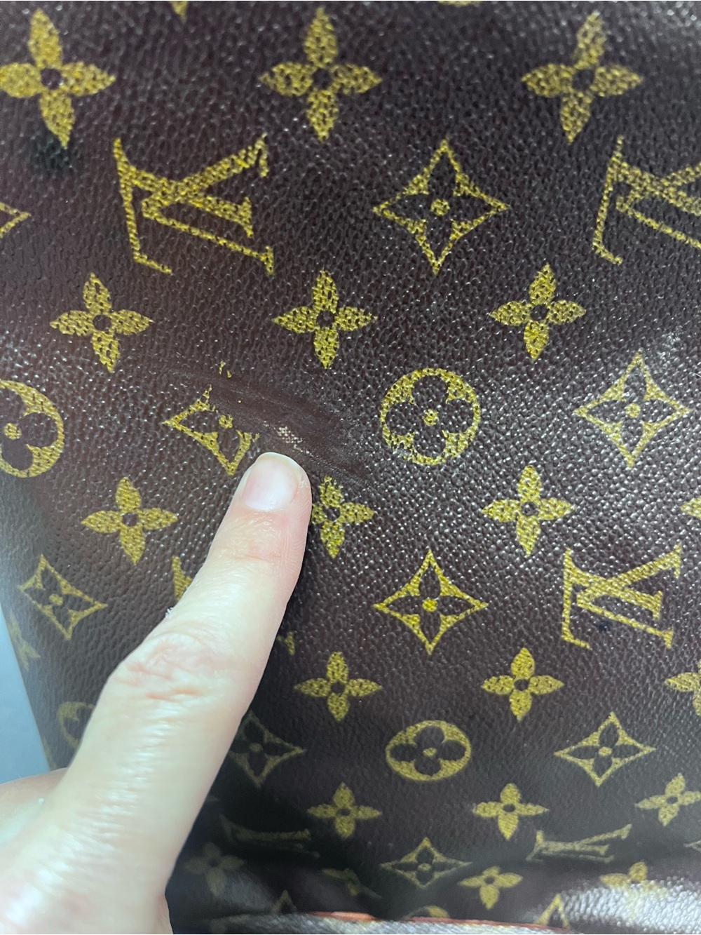 Louis Vuitton Brown Monogram Satchel with Tan Handles - Picture 6 of 16